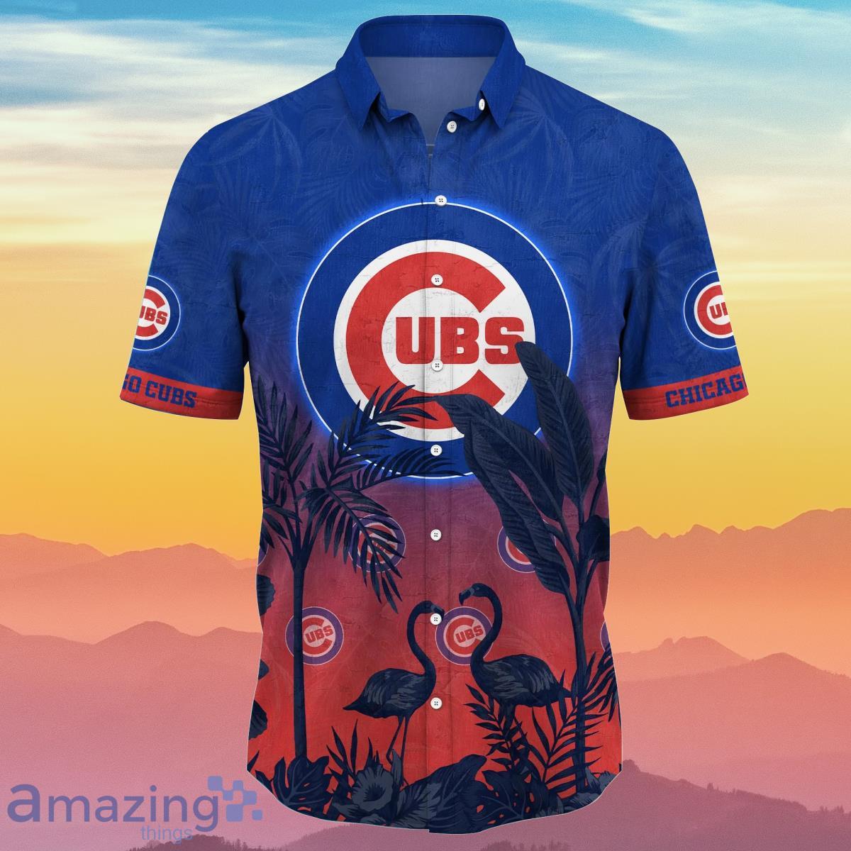 MLB Summer Aloha Chicago Cubs Logo Hawaiian Shirt For Fans