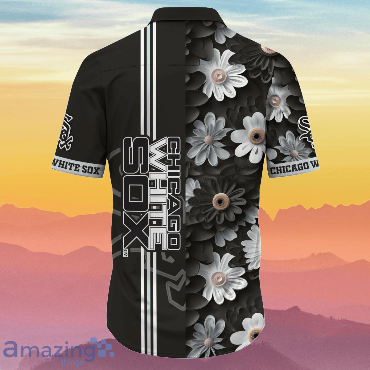 Chicago White Sox MLB Flower Hawaiian Shirt Summer Football Best Gift For Fans image Chicago White Sox MLB Flower Hawaiian Shirt Summer Football Best Gift For Fans Product Photo 3