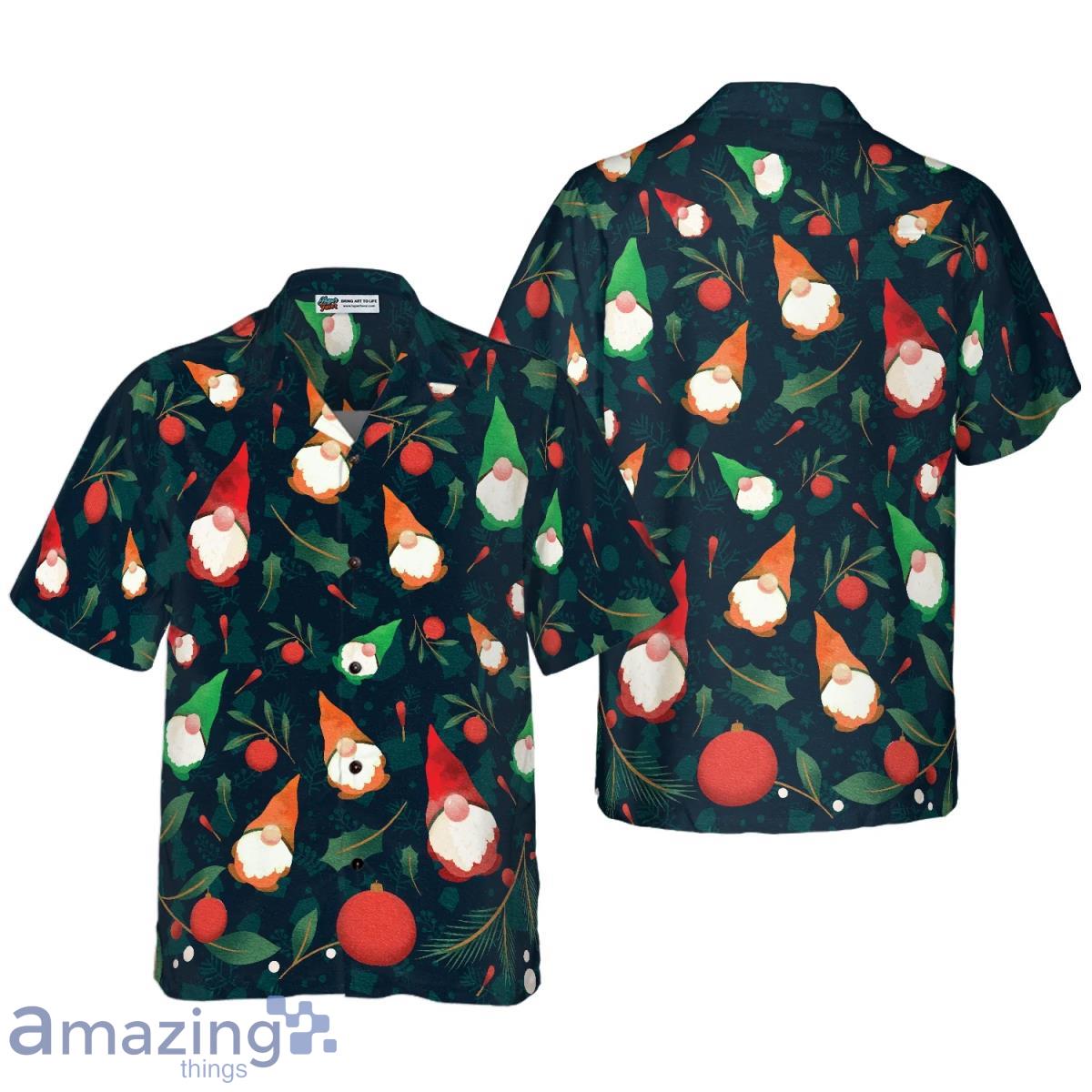 Christmas Gnome Pattern Hawaiian Shirt Special Gift For Men And Women Product Photo 1