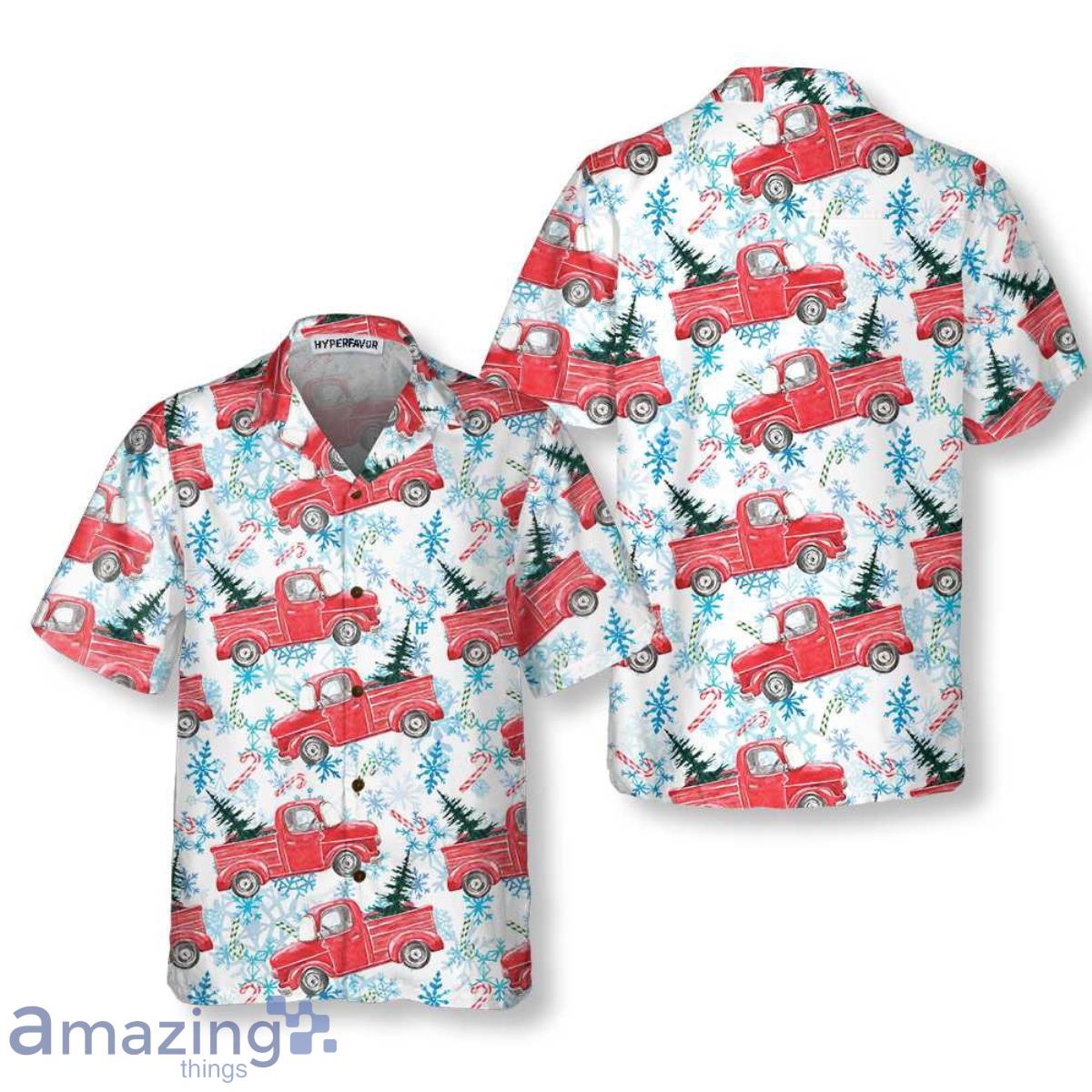 Christmas Red Retro Truck With Candy Cane Hawaiian Shirt Gift For Men And Women Product Photo 1 Christmas Red Retro Truck With Candy Cane Hawaiian Shirt Gift For Men And Women Product Photo 1