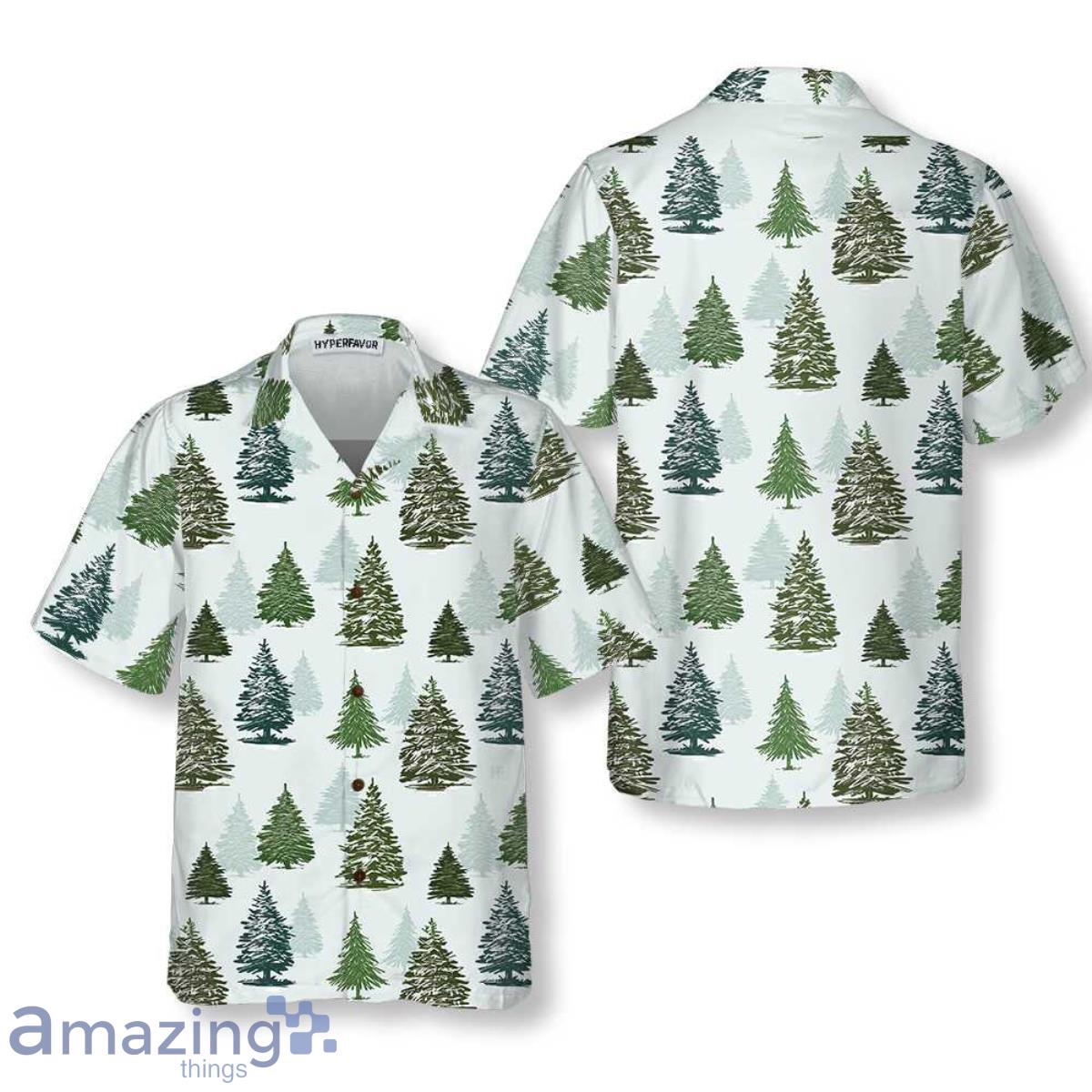 Christmas Tree Pattern Shirt Christmas Hawaiian Shirt Gift For Men And Women Product Photo 1