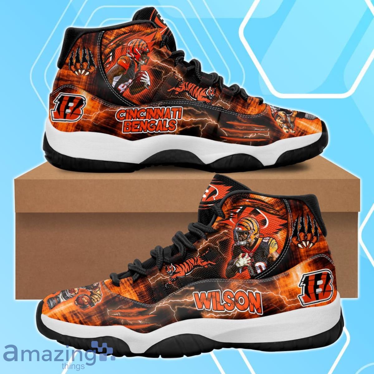 Cincinnati Bengals Brandon Wilson Air Jordan 11 Shoes For Men Women Product Photo 1