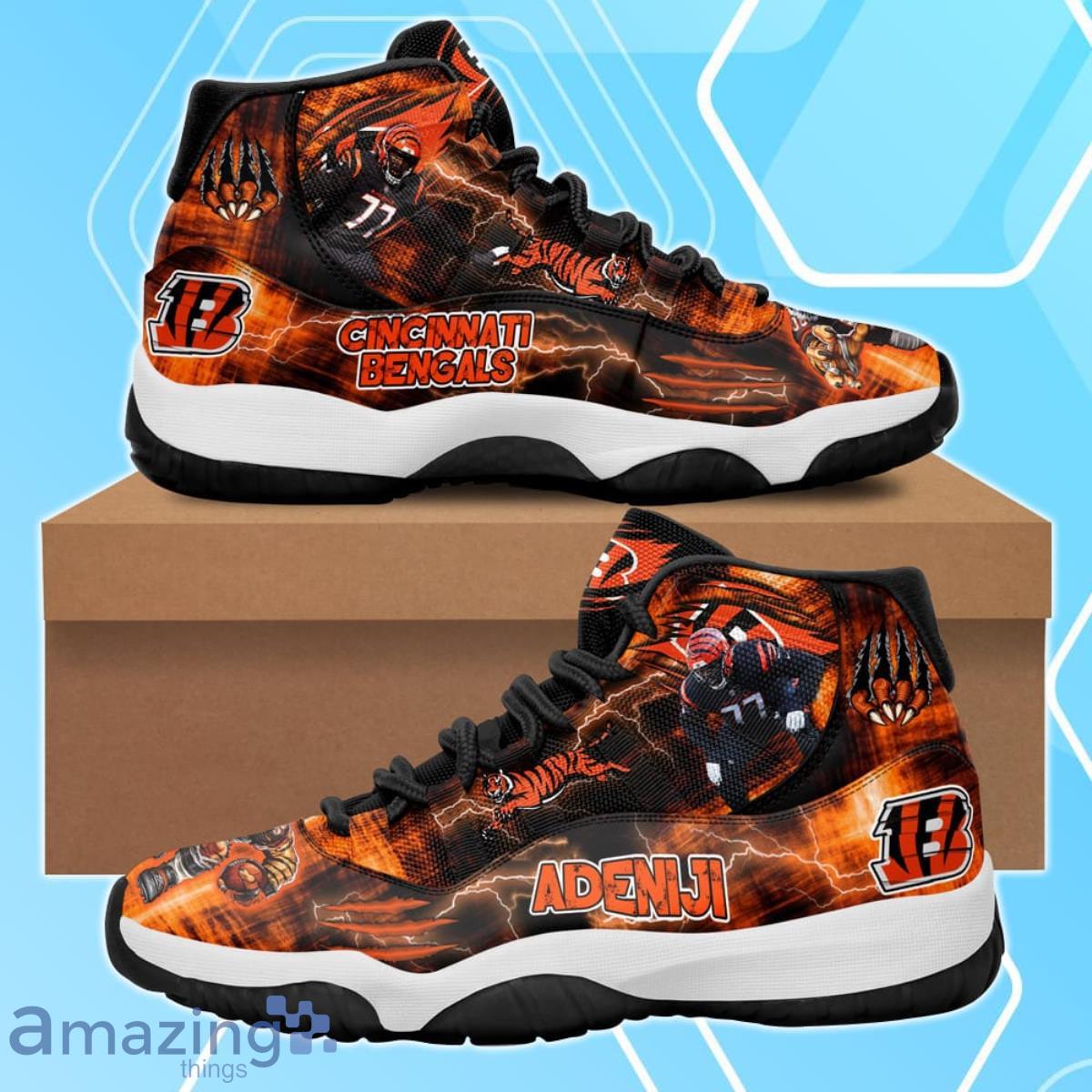 Cincinnati Bengals Hakeem Adeniji Air Jordan 11 Shoes For Men Women Product Photo 1