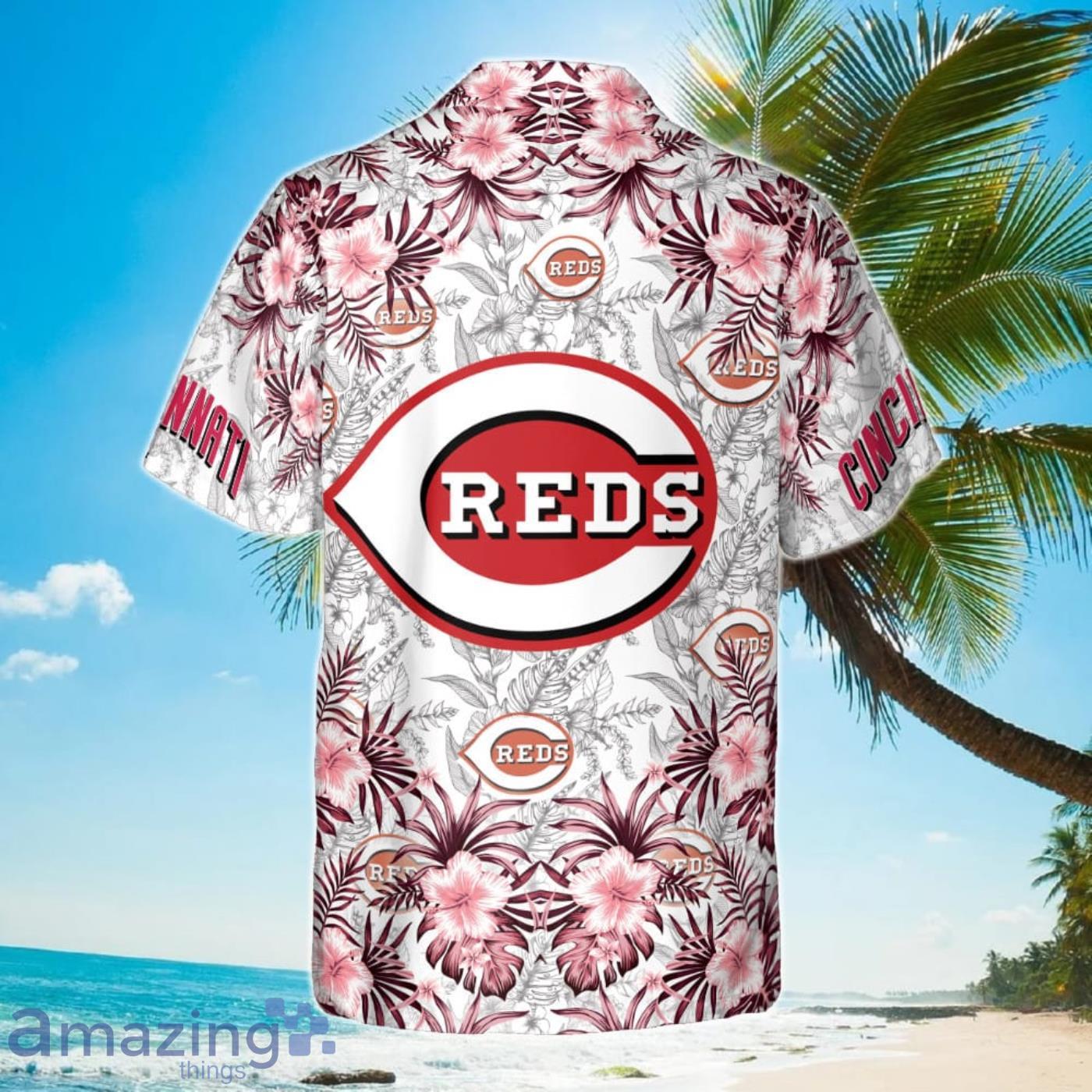 Personalized Cincinnati Reds Baseball All Overprint 3D Hawaiian