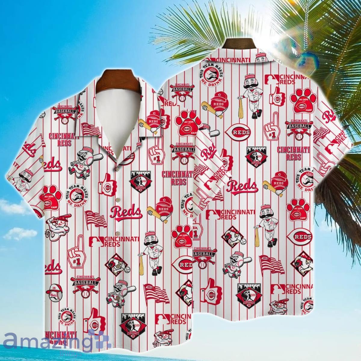 Cincinnati Reds Major League Baseball 3D Print Hawaiian Shirt