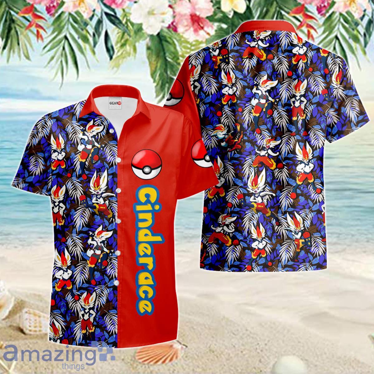 Cinderace Hawaiian Shirt Anime Merch Clothes Unique Gift For Men Women Fans Product Photo 1