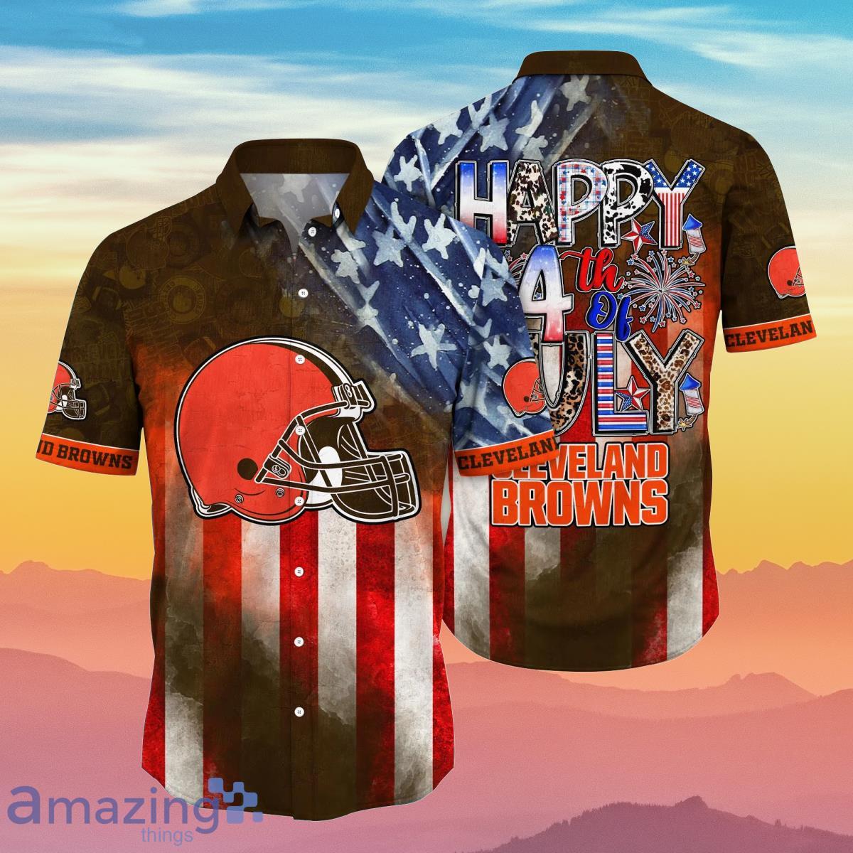 Cleveland Browns Hawaiian Shirt NFL Football Print Custom Name Cheap  Hawaiian Shirt For Men Women - T-shirts Low Price