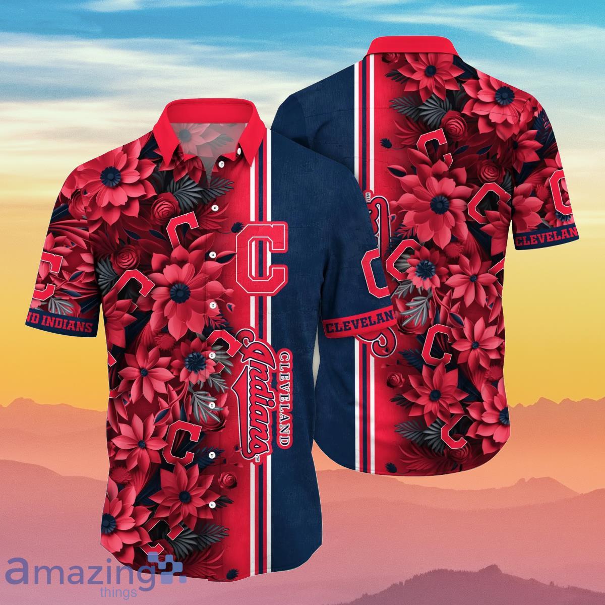 Cleveland Indians MLB Flower Hawaiian Shirt Best Gift For Fans Product Photo 1