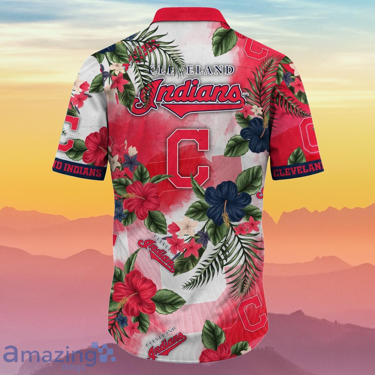Cleveland Indians MLB Flower Hawaiian Shirt Summer Football Gift