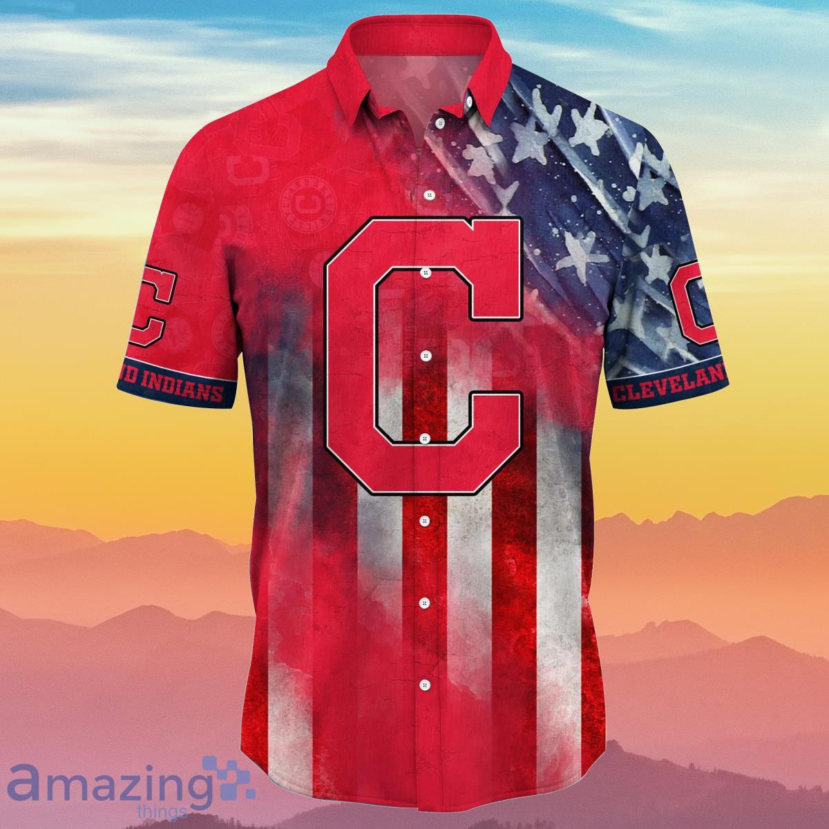 Cleveland Indians MLB Hawaiian Shirt 4th Of July Independence Day Best Gift For Men And Women Fans Product Photo 2