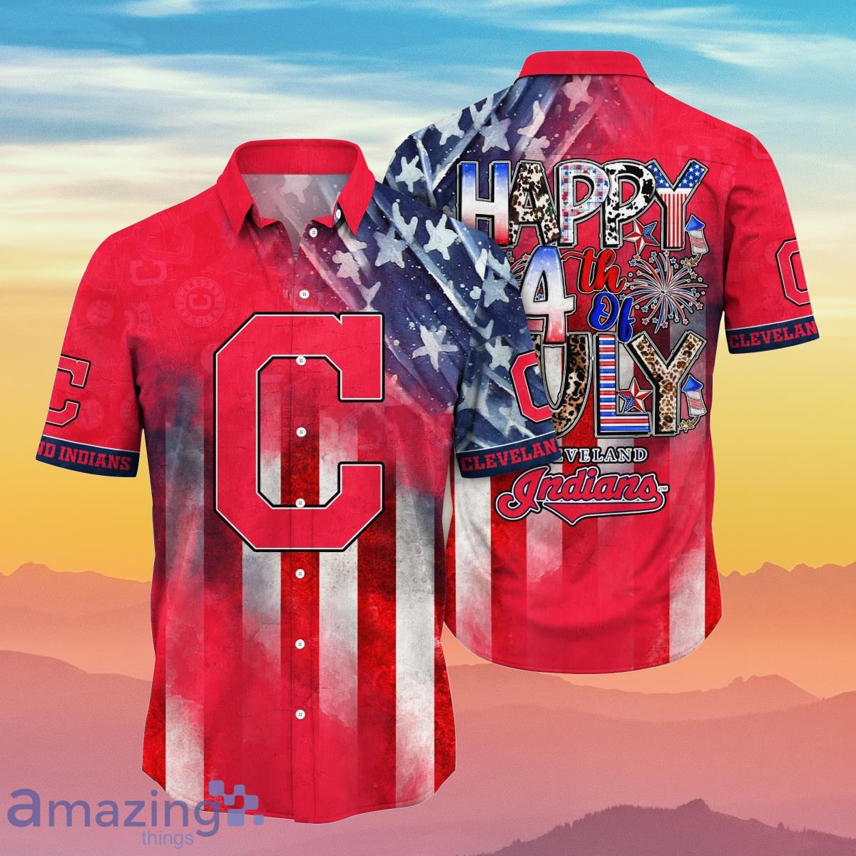 Cleveland Indians MLB Hawaiian Shirt 4th Of July Independence Day