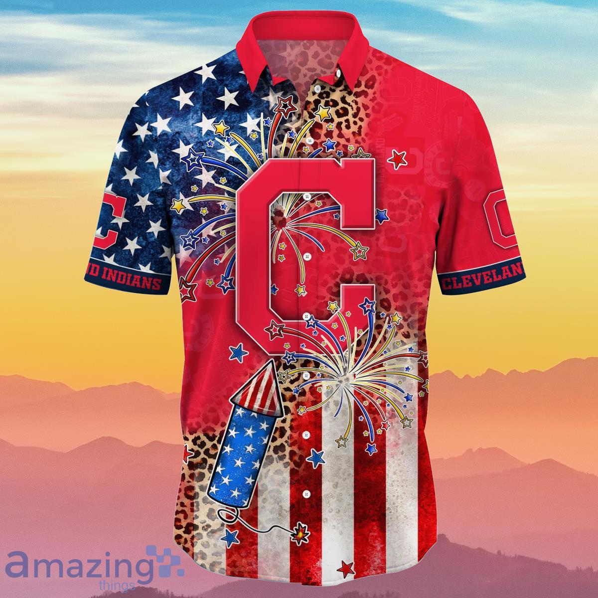Cleveland Indians MLB Hawaiian Shirt 4th Of July Independence Day Ideal Gift For Men And Women Fans Product Photo 2