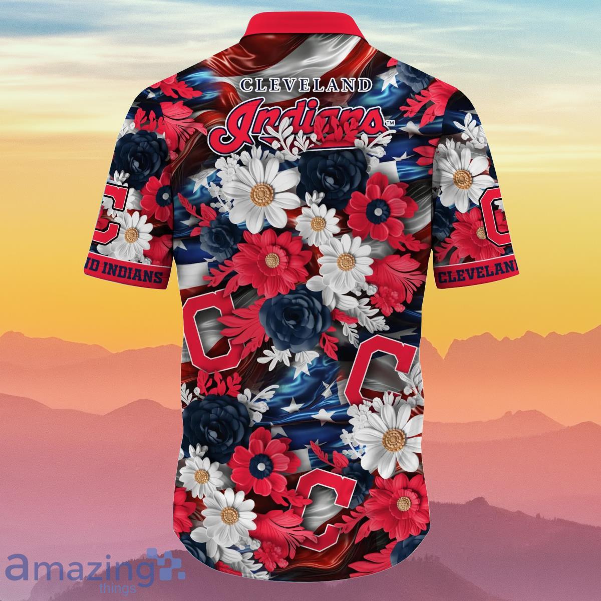 Cleveland Indians MLB Hawaiian Shirt 4th Of July Independence Day Ideal  Gift For Men And Women Fans