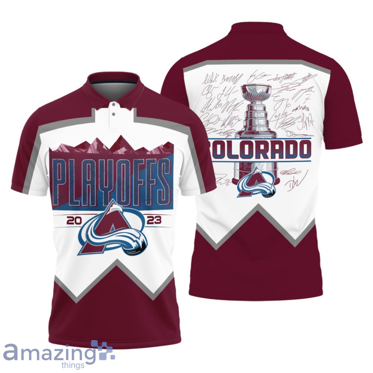 Colorado Avalanche Stanley Cup Playoffs 2023 Print 3D Polo Shirt Product Photo 1