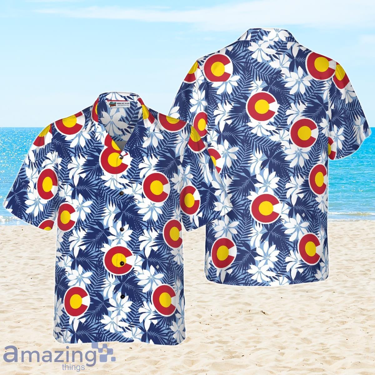 Colorado Flag Seamless Pattern USA Hawaiian Shirt For Men And Women Product Photo 1