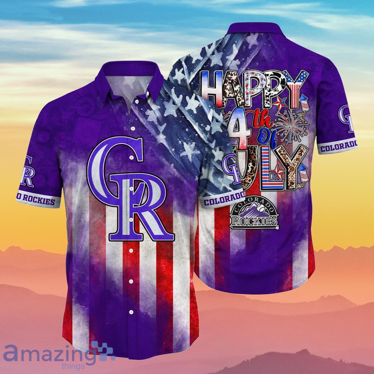 Colorado Rockies MLB Hawaiian Shirt 4th Of July Independence Day Best Gift  For Men And Women Fans