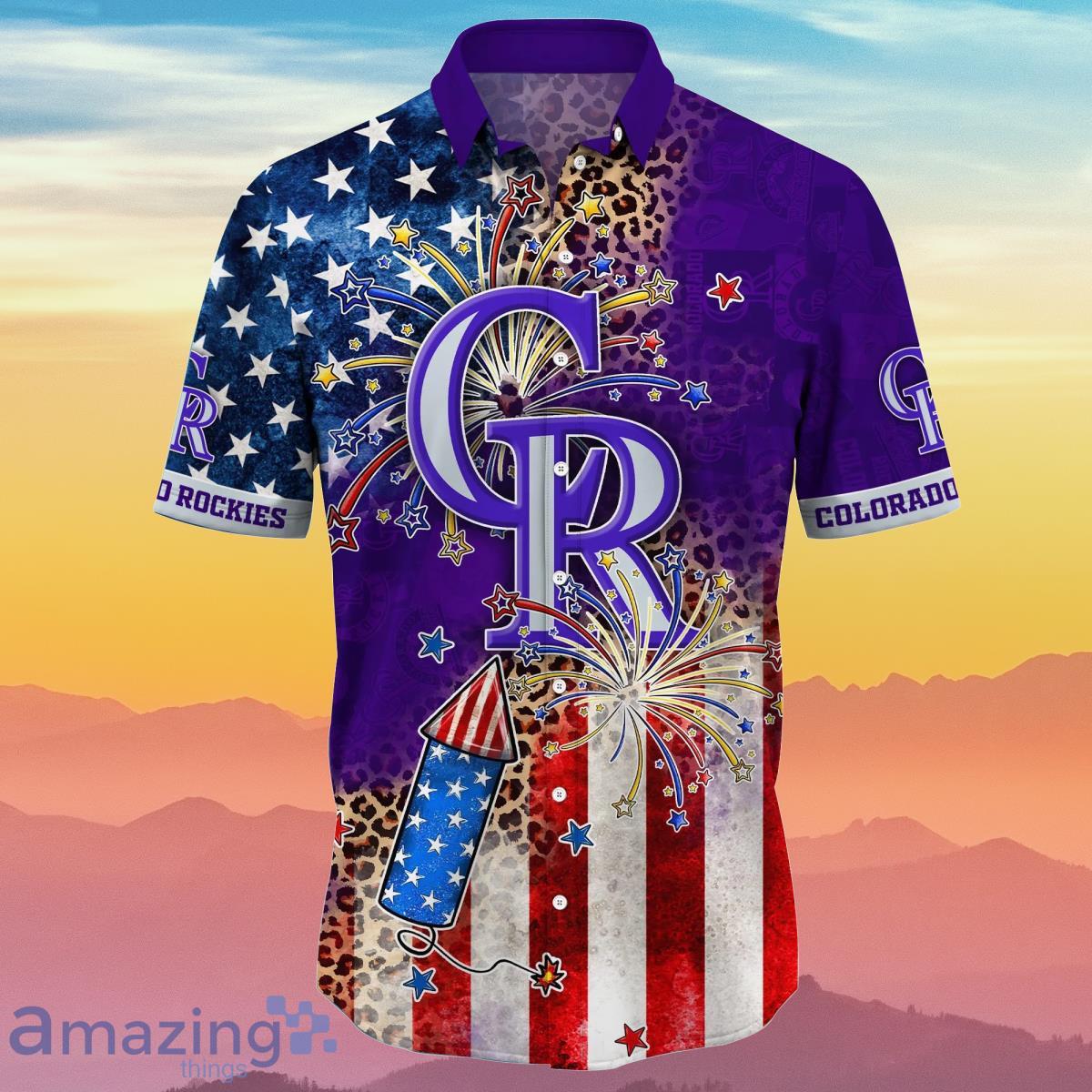 Colorado Rockies MLB Hawaiian Shirt 4th Of July Independence Day Ideal Gift For Men And Women Fans Product Photo 2