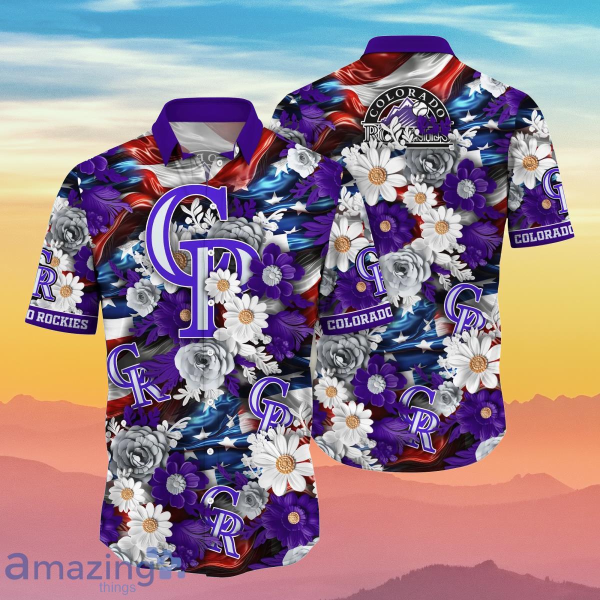 Colorado Rockies MLB Hawaiian Shirt 4th Of July Independence Day Special Gift For Men And Women Fans Product Photo 1