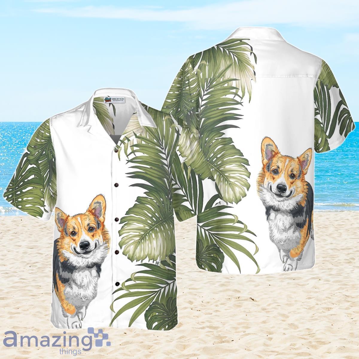 Corgi Monstera Leaves Corgi Hawaiian Shirt Gift For Men And Women Product Photo 1