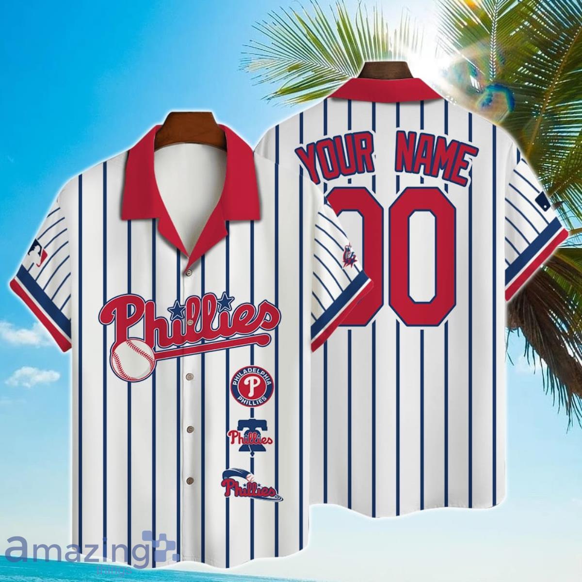 Custom Name And Number Philadelphia Phillies Baseball Cool Hawaiian Shirt