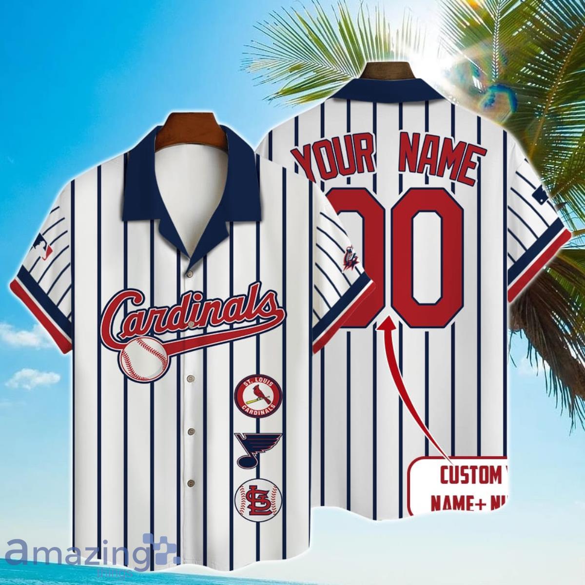 Custom Name And Number St. Louis Cardinals Baseball Cool Hawaiian Shirt Product Photo 1