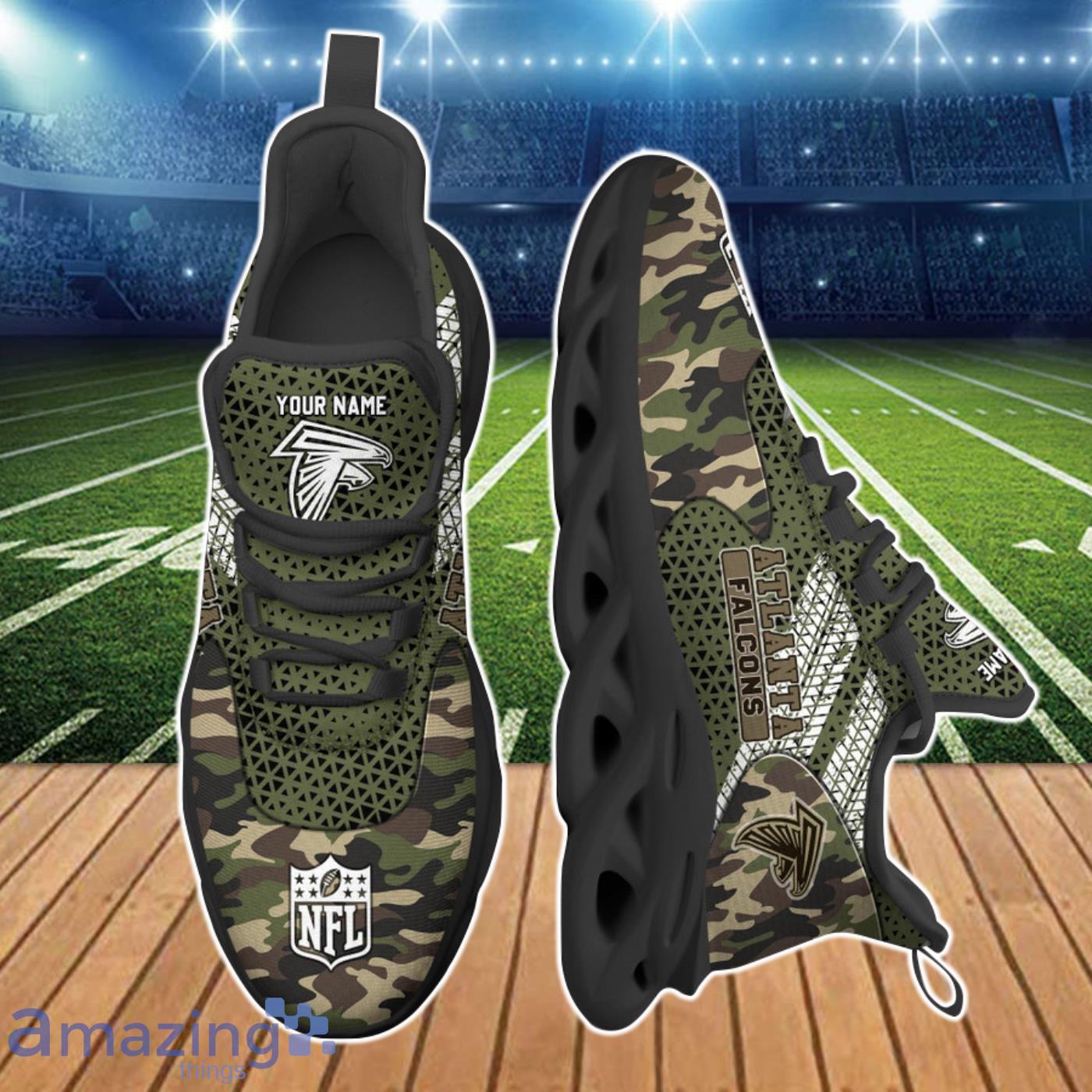 Custom Name Atlanta Falcons NFL Max Soul Shoes Product Photo 2