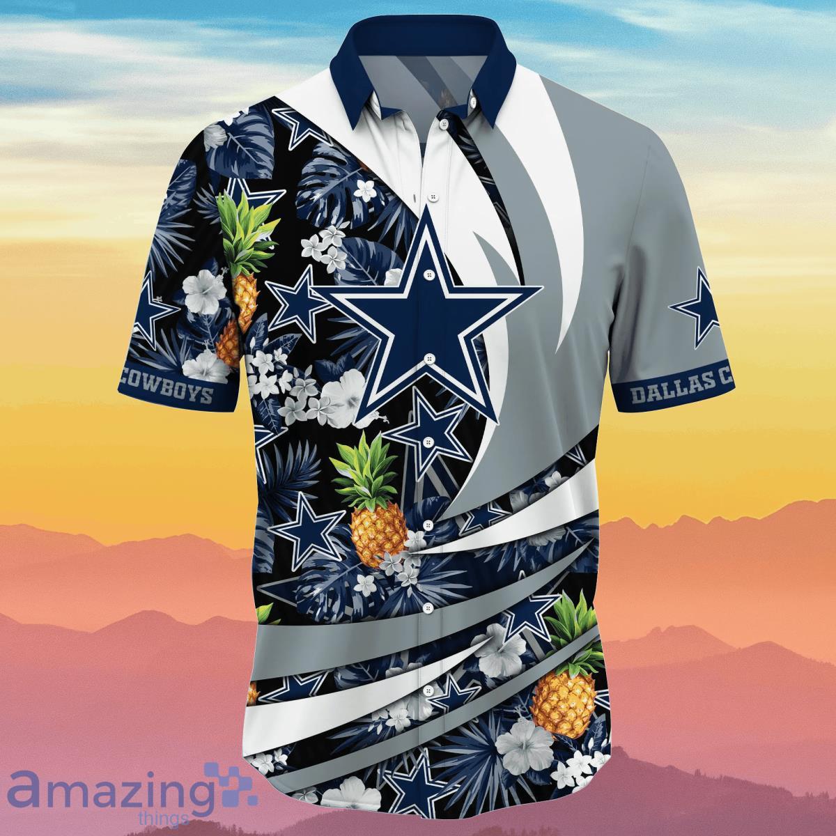 NFL Dallas Cowboys Hawaiian Shirt Flag Flower - Ingenious Gifts