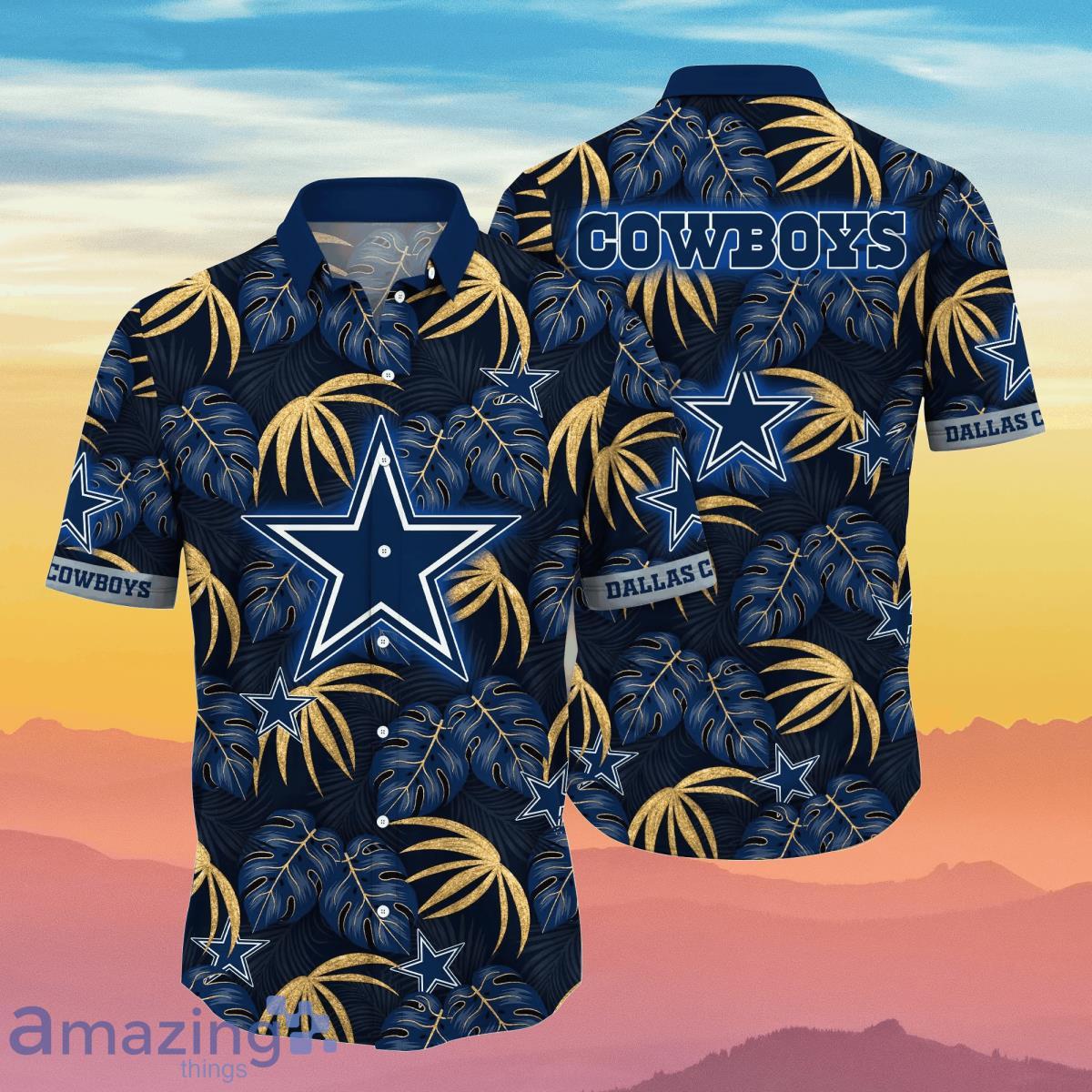 Dallas Cowboys NFL Flower 3D Hawaiian Shirt And Short For Fans