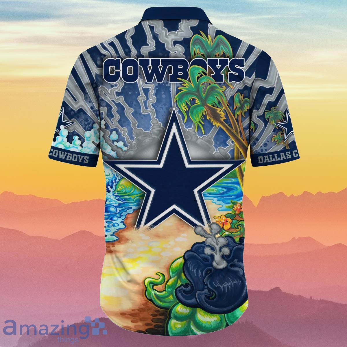 Dallas Cowboys NFL Flower Hawaiian Shirt Summer Football Best Idea For Real Fans image Dallas Cowboys NFL Flower Hawaiian Shirt Summer Football Best Idea For Real Fans Product Photo 3