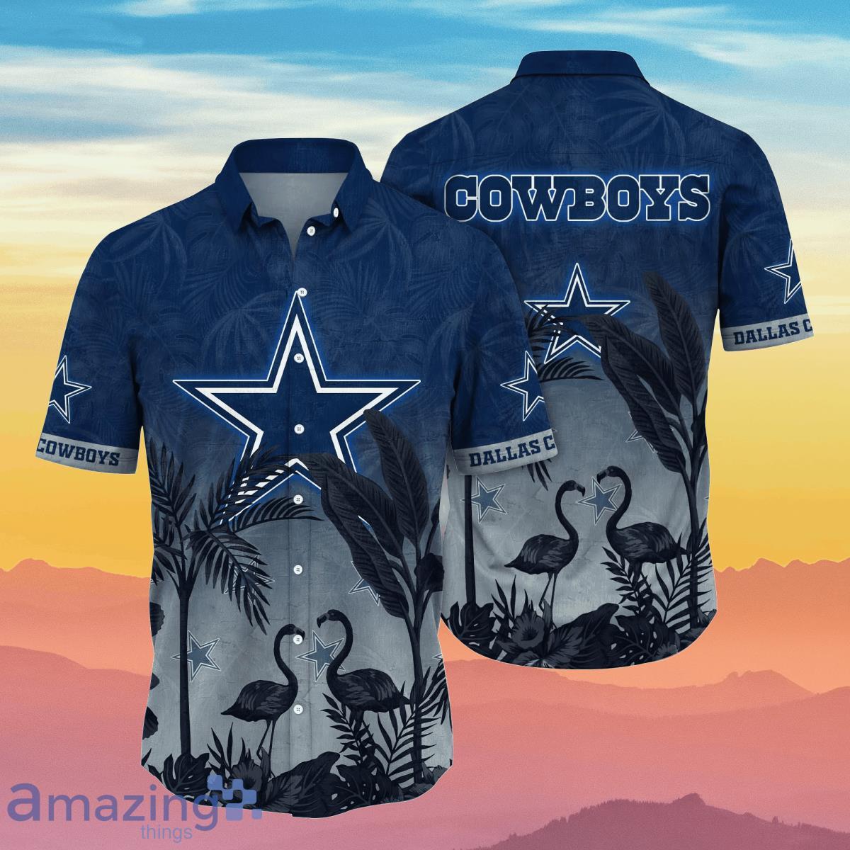 Dallas Cowboys NFL Flower 3D Hawaiian Shirt And Short For Fans