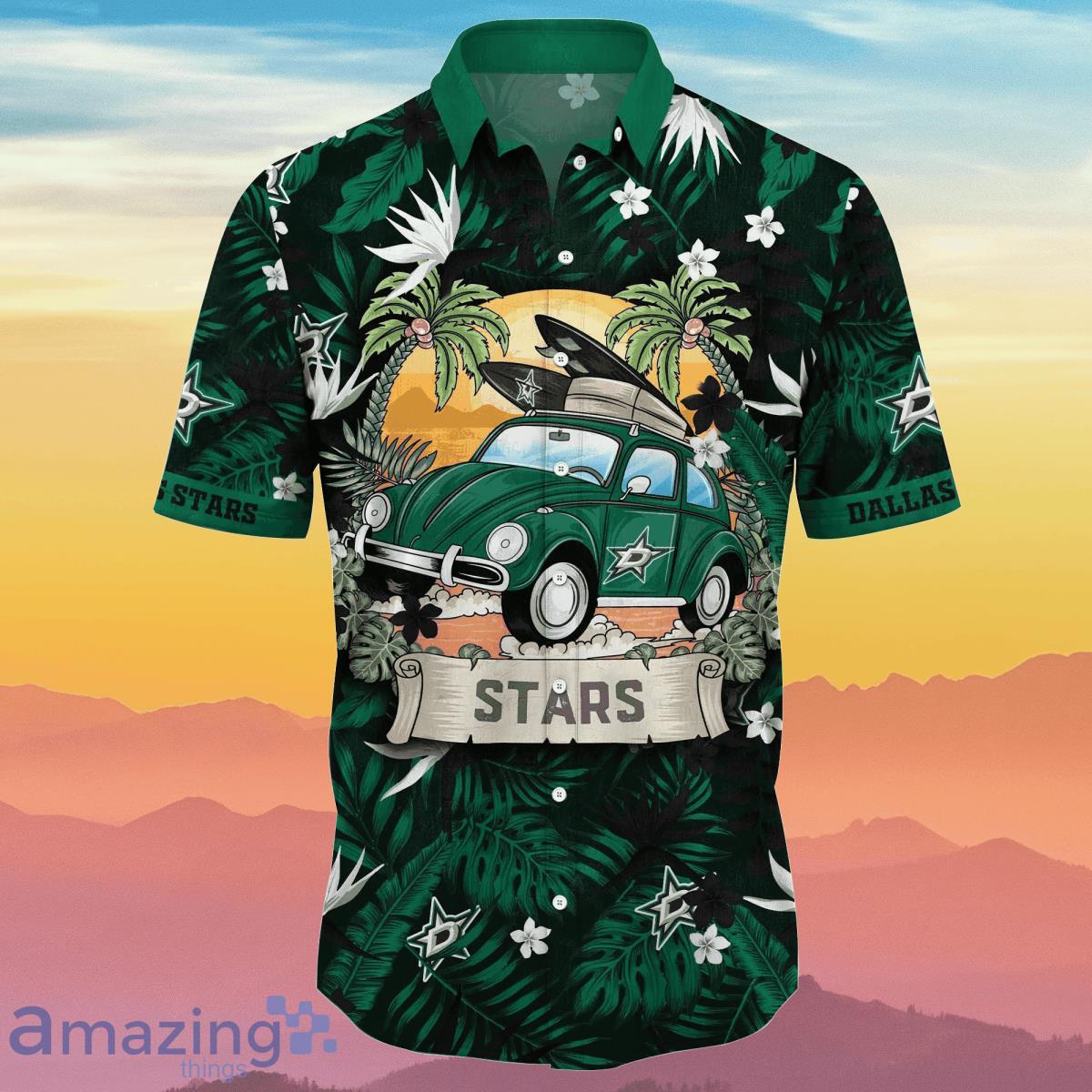 Dallas Stars NHL Flower Hawaiian Shirt Summer Football Impressive Gift For Real Fans image Dallas Stars NHL Flower Hawaiian Shirt Summer Football Impressive Gift For Real Fans Product Photo 2