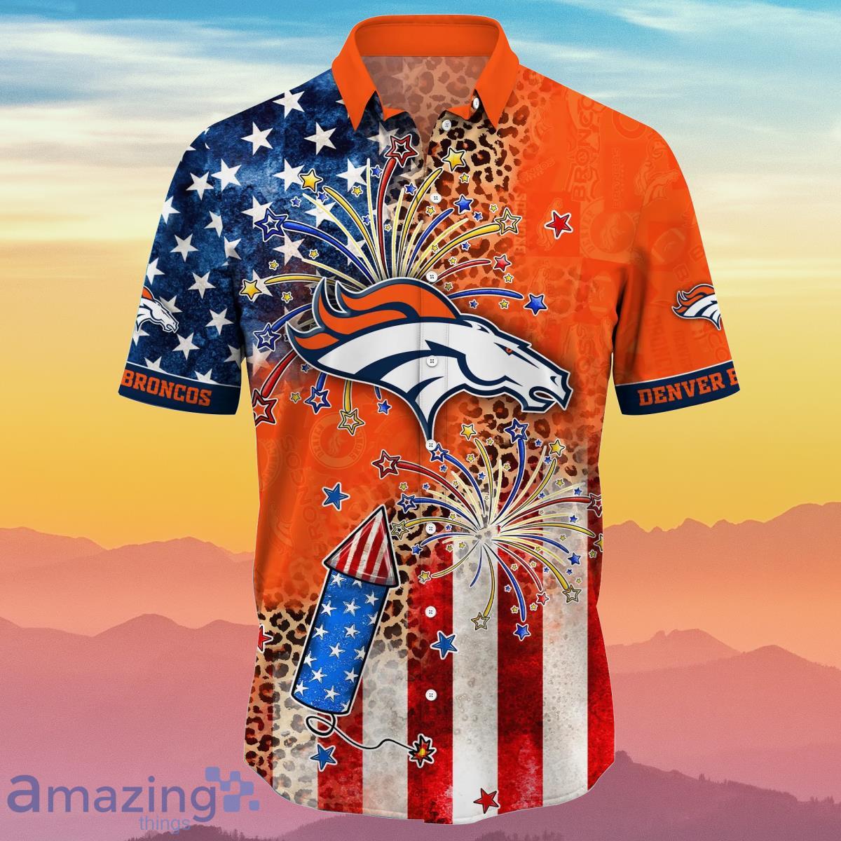 Denver Broncos NFL Hawaiian Shirt 4th Of July Independence Day Ideal Gift For Men And Women Fans Product Photo 2