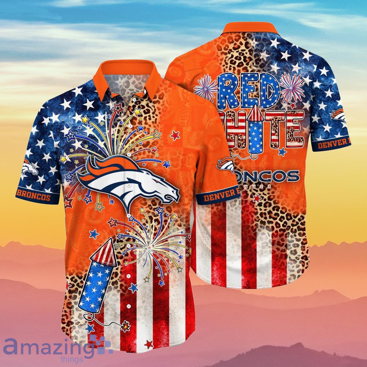 Denver Broncos NFL Hawaiian Shirt 4th Of July Independence Day Ideal Gift For Men And Women Fans Product Photo 1