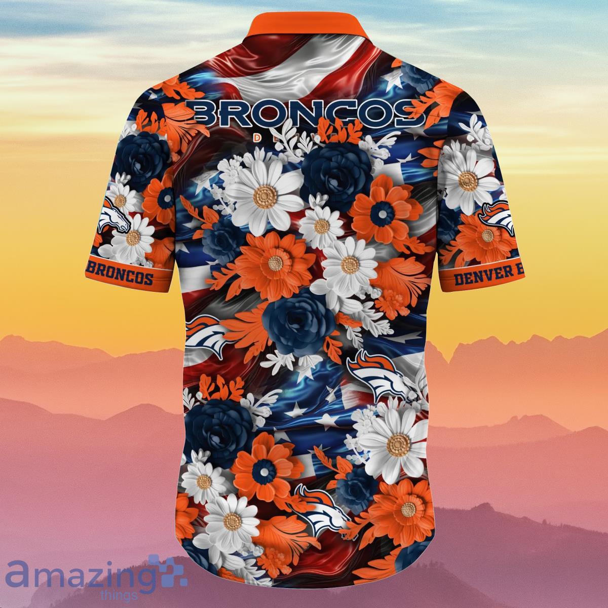 Denver Broncos Football Up Hawaiian Shirt & Short