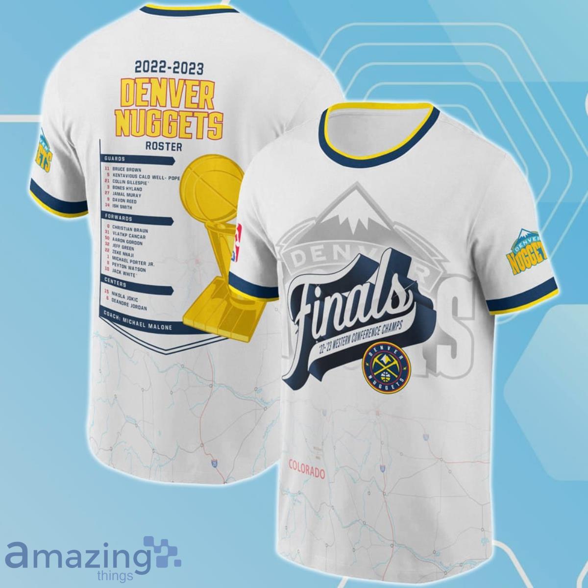 Denver Nuggets NBA Champions 2023 Pattern Print 3D Shirt For True Fans Product Photo 1