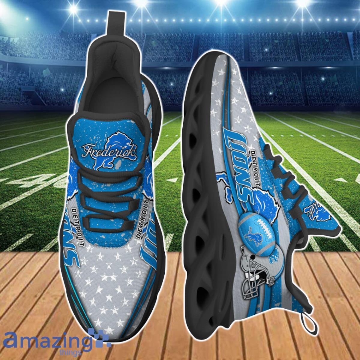 Detroit Lions NFL Clunky Max Soul Shoes Custom Name Best Gift For True Fans Product Photo 2