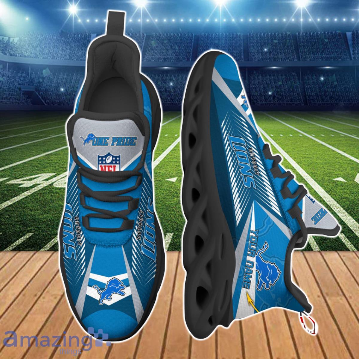 NFL Detroit Lions Honolulu Blue Max Soul Shoes Gift For Fans Sport