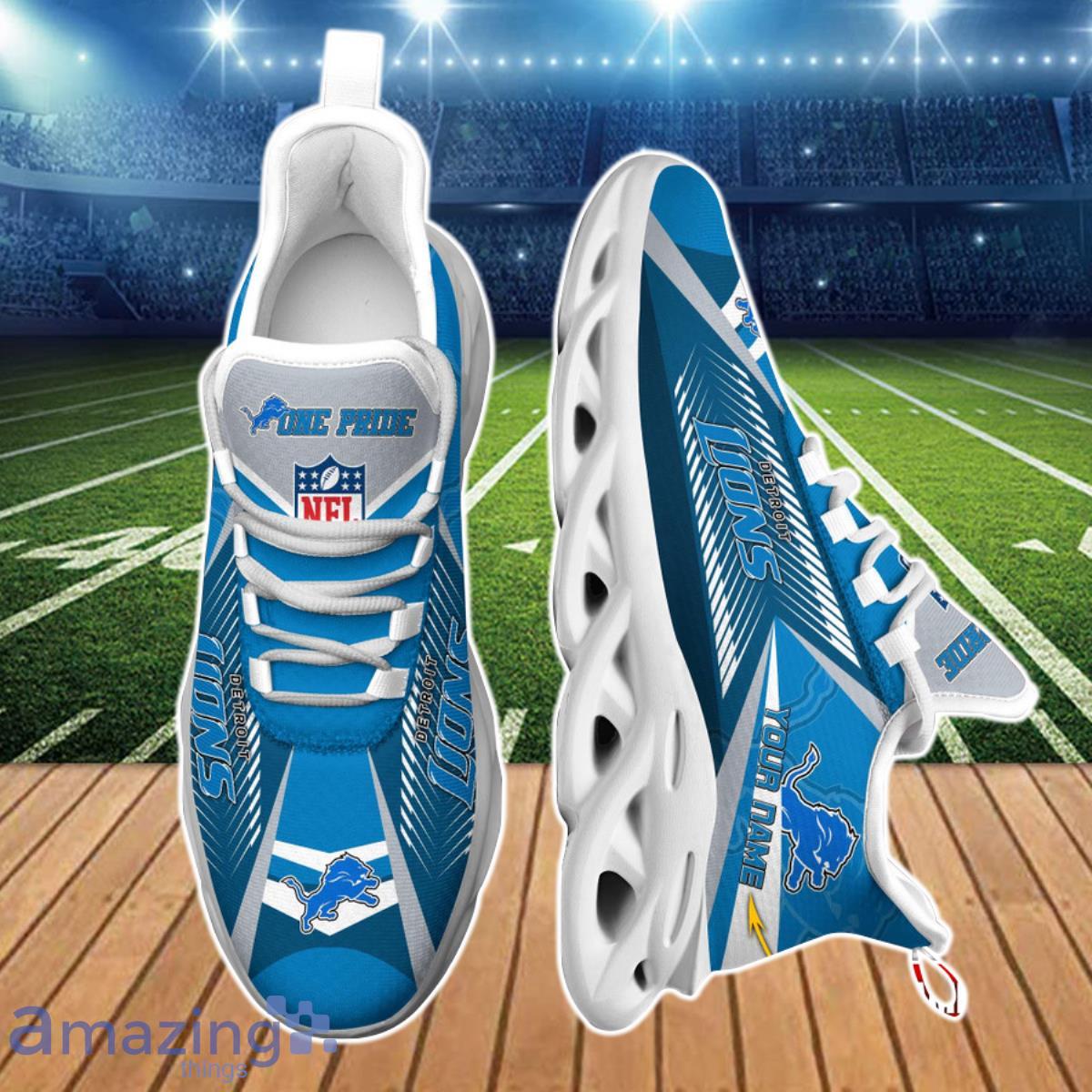 Personalized Name NFL Detroit Lions Max Soul Shoes Best Gift