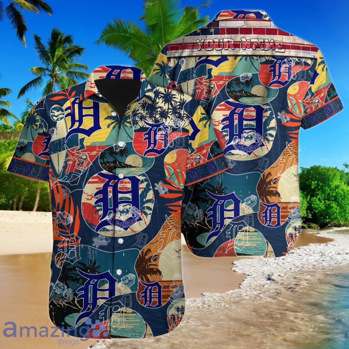 Detroit Tigers MLB Custom Name Hawaiian Shirt For Men Women Gift