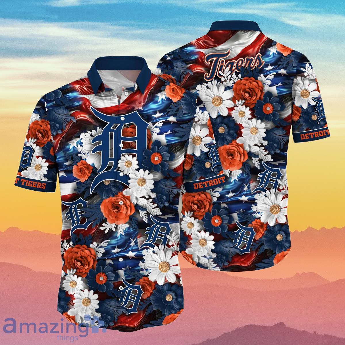 Detroit Tigers Jersey Hawaiian Shirt And Short Set Gift Men Women -  Freedomdesign