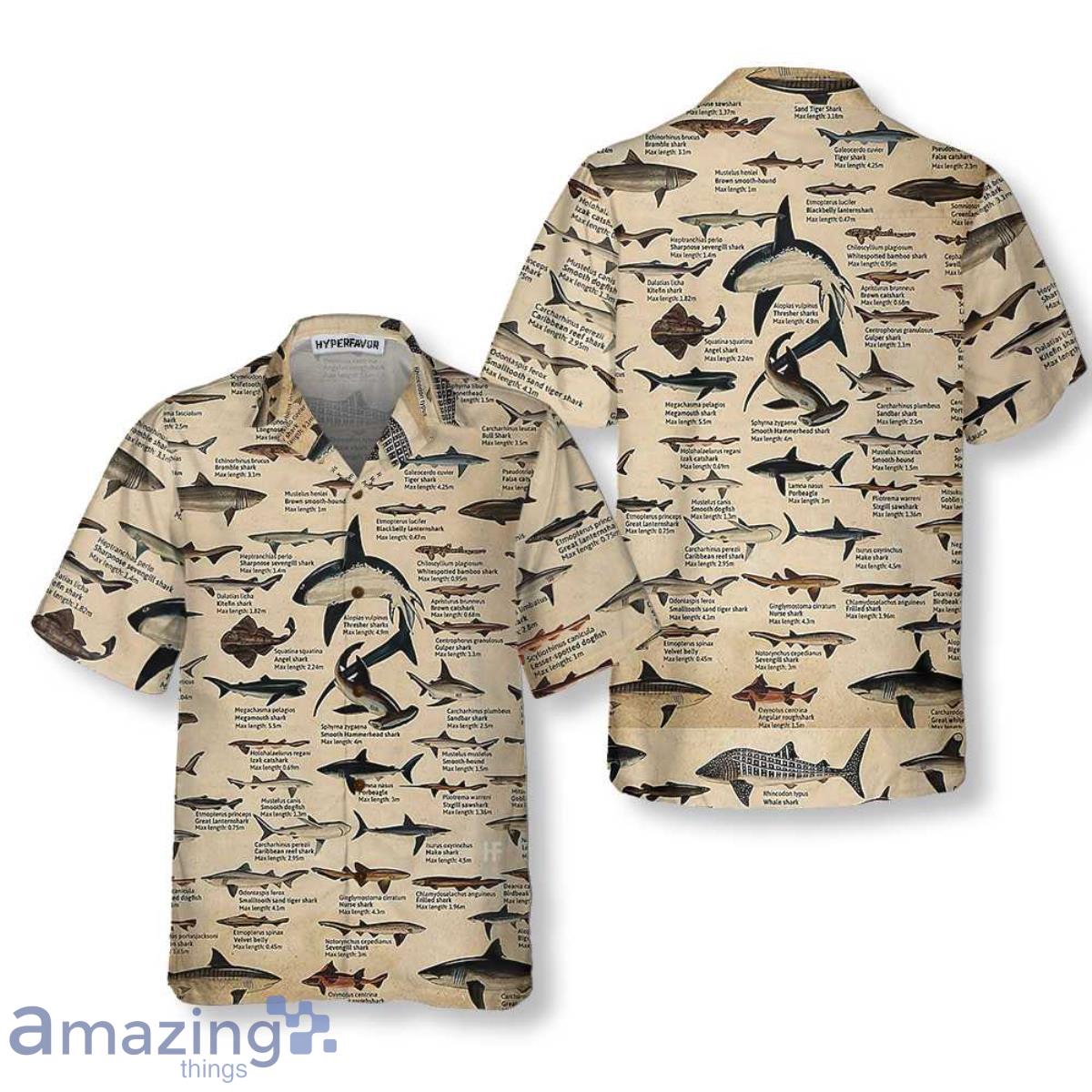 Different Types Of Sharks Hawaiian Shirt Shark Button Up Shirt Gift For Men And Women Product Photo 1