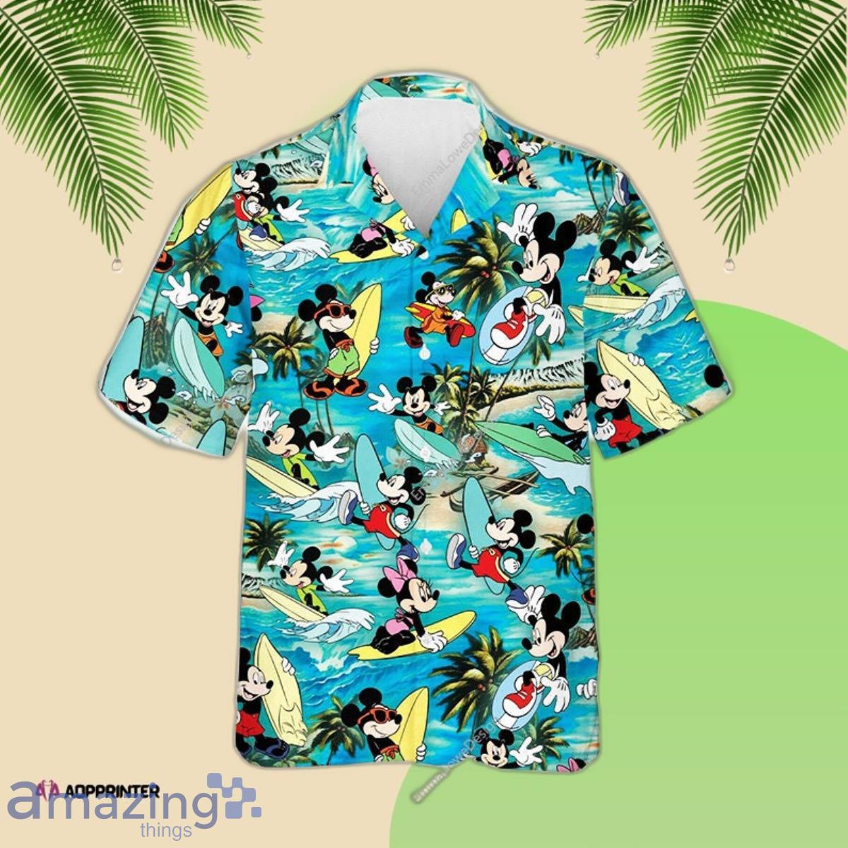 Disney Mickey Mouse Walking On Beach Hawaiian Shirt Summer Gift For Men Women Product Photo 1