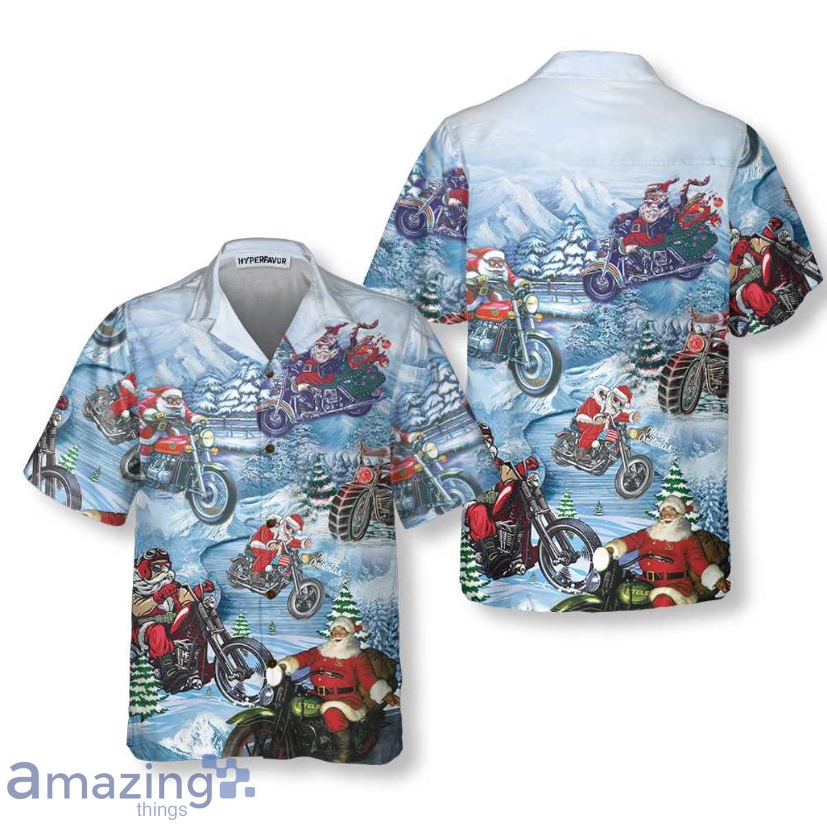 Driving With Santa On Christmas Hawaiian Shirt Best Christmas Gift For Men And Women Product Photo 1