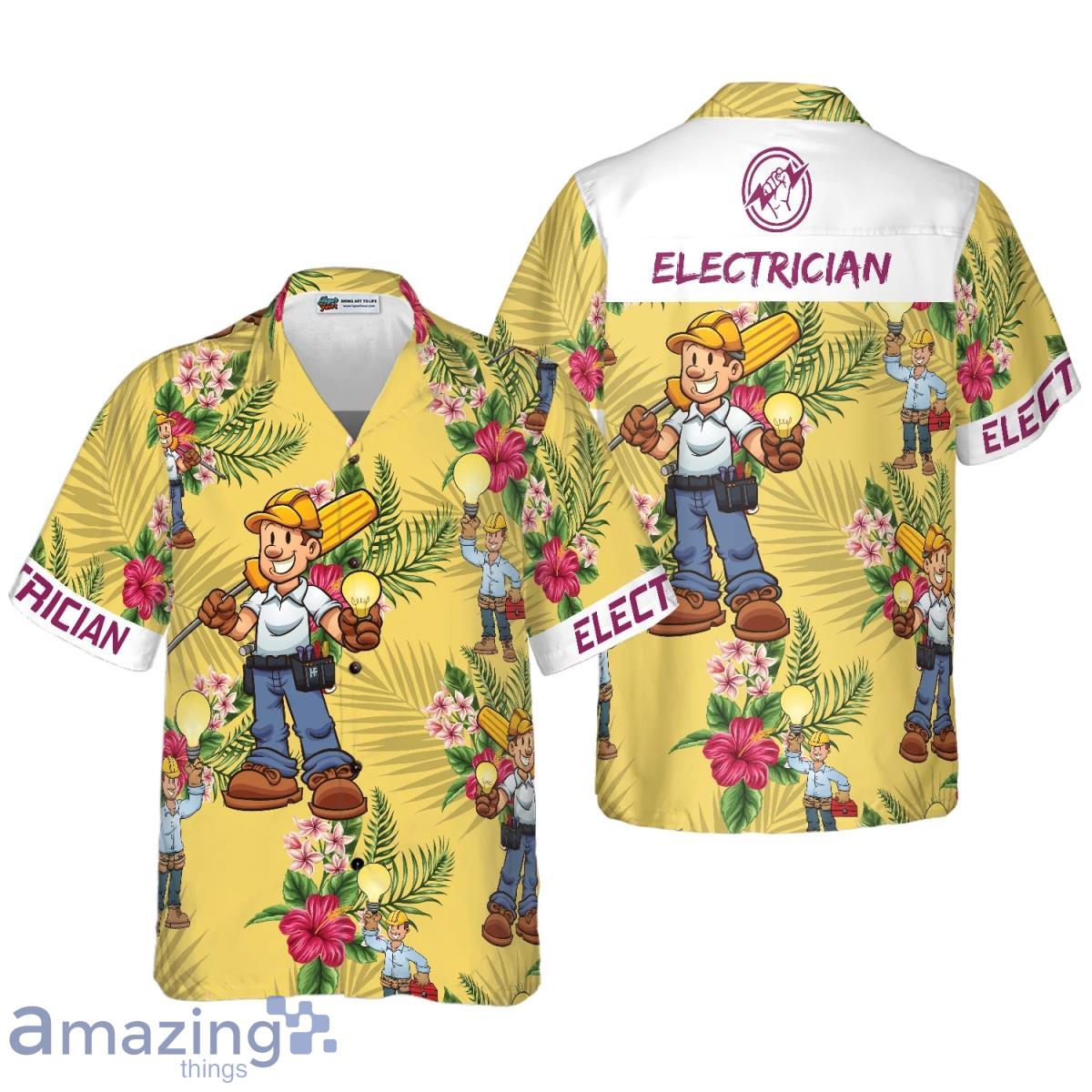 Electrician Hawaiian Shirt Happy Gift For Men And Women Product Photo 1