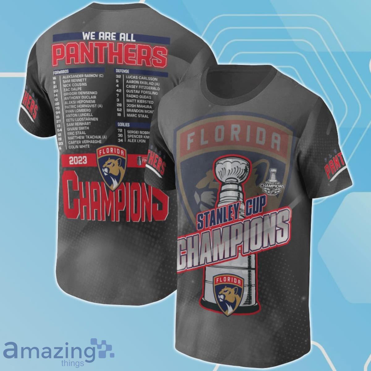 Florida Panthers NHL Champions 2023 3D Shirt For Fans Product Photo 1