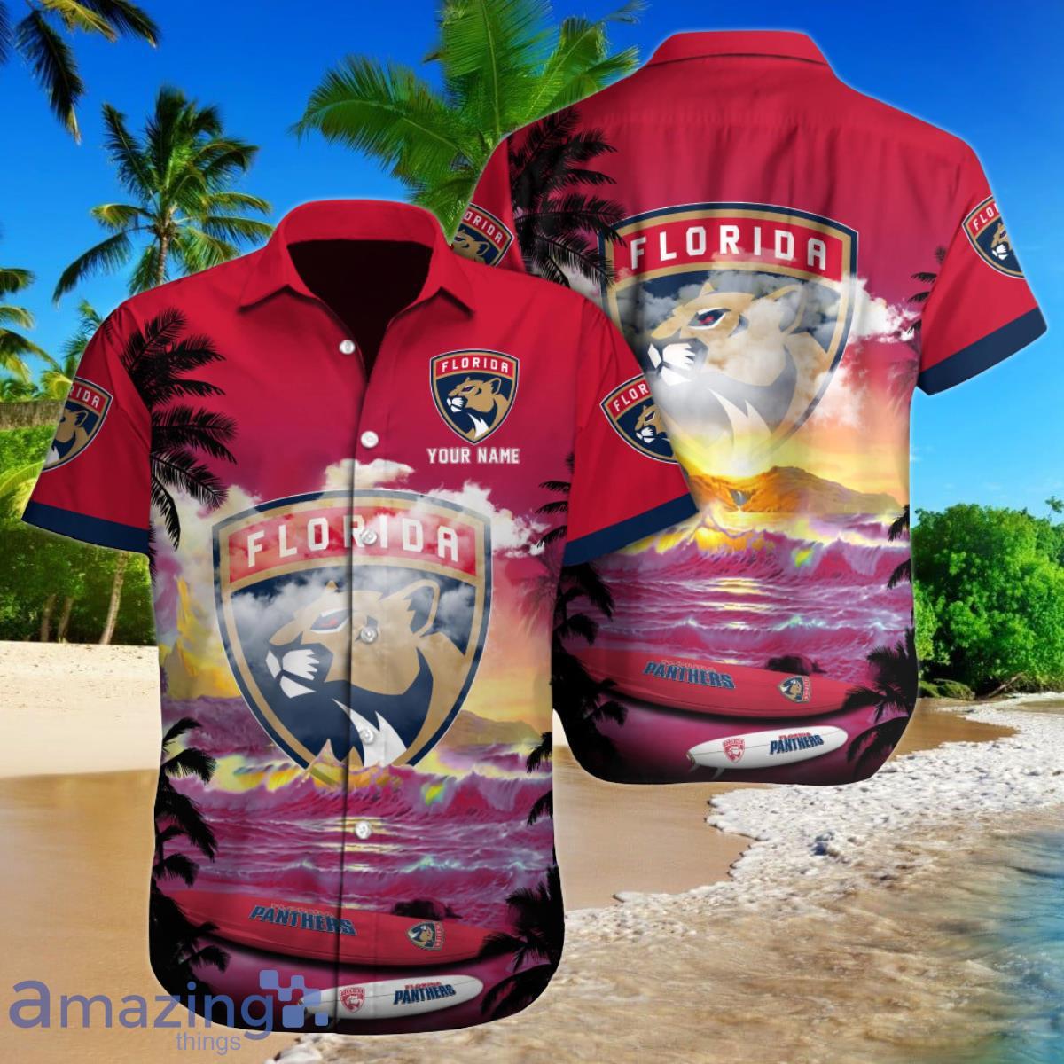 Florida Panthers NHL Custom Name Hawaii Shirt For Men Women Gift For Fans Product Photo 1