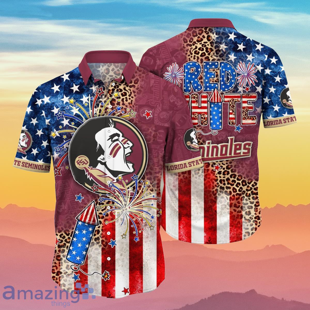 Florida State Seminoles NCAA2 Hawaiian Shirt 4th Of July Independence Day  Best Gift For Men And Women Fans