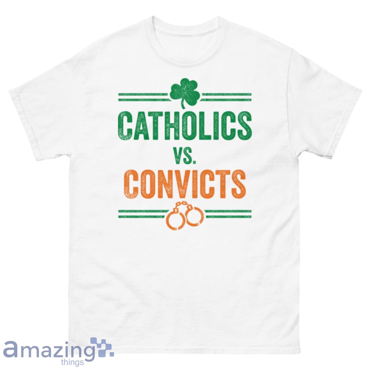 Football Catholics vs Convicts T-Shirt - 500 Men’s Classic Tee Gildan
