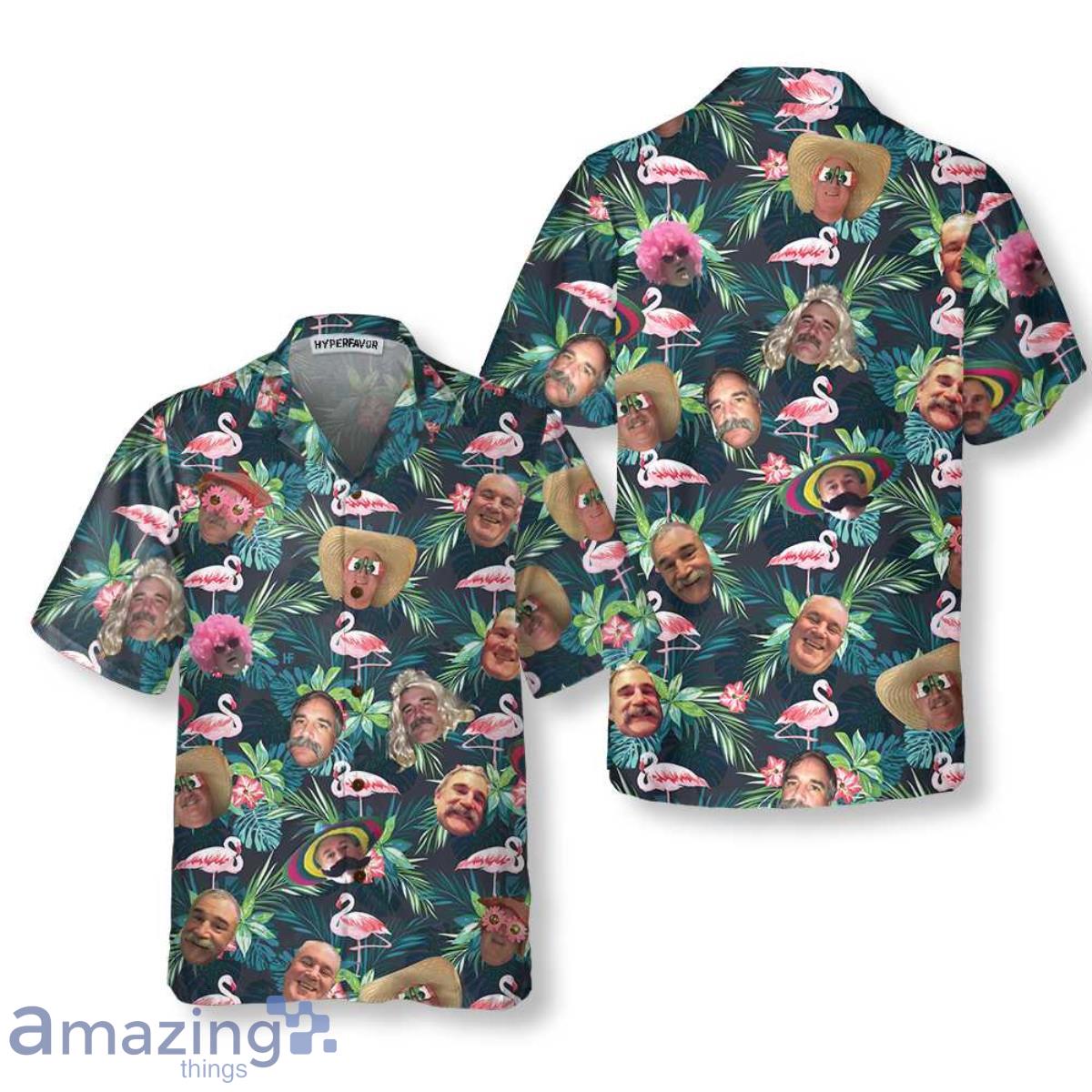 Funny Custom Face Flamingo Hawaiian Shirt Special Gift For Men And Women Product Photo 1