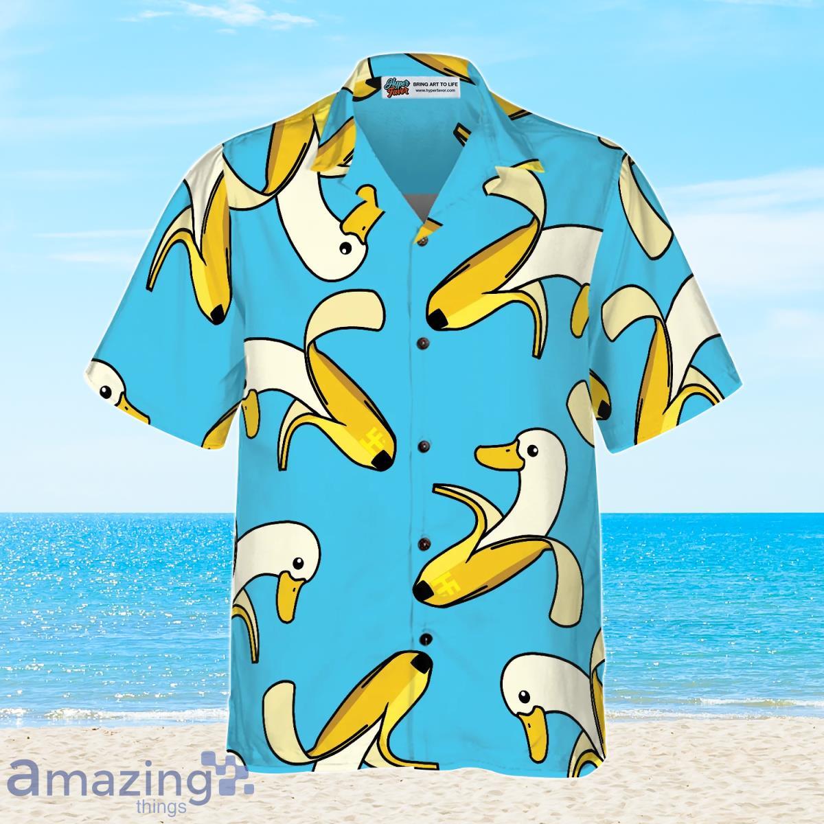 Funny Cute Banana Duck Hawaiian Shirt Cute Gift For Men And Women image Funny Cute Banana Duck Hawaiian Shirt Cute Gift For Men And Women Product Photo 3